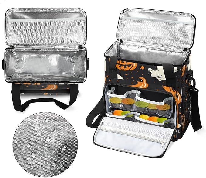 Magical Pumpkin Coffee Maker Carrying Bag Mystical Pumpkin Travel Storage Bag Compatible with K-Mini or K-Mini Plus Single Serve Coffee Brewer Carrying Case with Multiple Pockets &amp Shoulder Stra