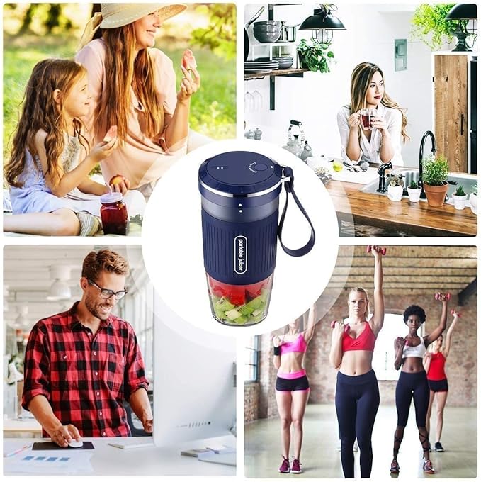 Personal Blender Making Shakes and Smoothies BPA Free Portable Travel Bottle - Dishwasher Safe(Pink)
