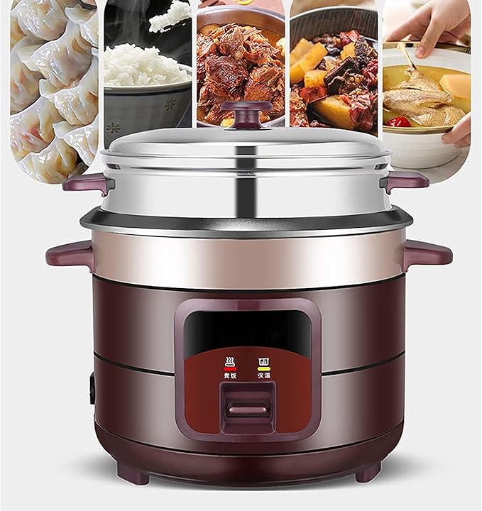Household Electric Rice Cooker with Steamer Non-Stick Inner Pot Intelligent Insulation Make for 1-8 People(5l)