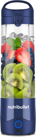 nutribullet Portable Blender Cordless 20oz Vessel Personal Blender USB-C Rechargeable Navy Blue NBPB50100NB