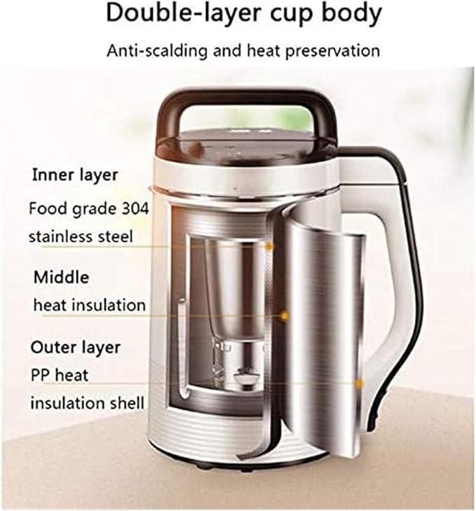Automatic Soup Maker - Hot or Cold Soup Maker Plus Soy Milk Rice Porridge More - Cool Touch Durable Stainless Steel