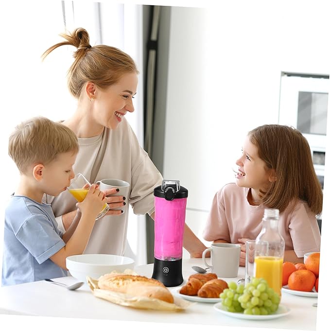 Zerodeko Portable Juicer for Fresh Juice Compact Travel Blender with Transparent Cup for Smoothies and Shakes for Gym and Office Use