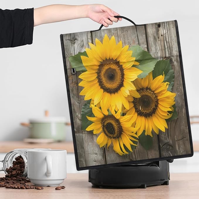 cfpolar Kitchen Aid Mixer Cover Compatible with 6-8 Quarts Floral Yellow Sunflower Stand Mixer Cover Kitchen Aid Mixers Accessories Appliance Organizer Bag Dust Covers with Zipper Pocket