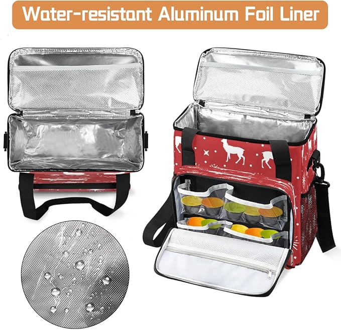 Christmas (751) Coffee Maker Carring Bag Travel Carrying Storage Tote Bag Compatible with Keurig K-Mini or K-Mini Plus Portable Single Serve Coffee Brewer Case with Pockets for K-cup Pods