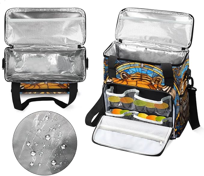 Coffee Maker Carrying Bag Glass Tiger Single Cup Coffee Maker Travel Bag Compatible with Keurig K-Mini or K-Mini Plus Portable Storage Bag with Shoulder StrapAZ-189