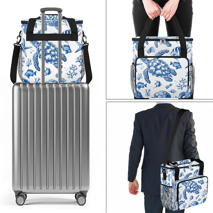 Sea Fish Turtle Coffee Maker Travel Bag for K-Mini or K-Mini Plus Single Serve Coffee Brewer Portable Storage Tote Case for Tarvel