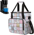 Marble Lattice Coffee Maker Carring Bag Travel Carrying Storage Tote Bag Compatible with Keurig K-Mini or K-Mini Plus Portable Single Serve Coffee Brewer Case with Pockets for K-cup Pods
