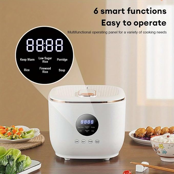 Multi Electric Rice Cooker 3L Smart Rice Cooker with 24H Reservation &amp 8H Keep Warm Function For Rice Porridge Soup White