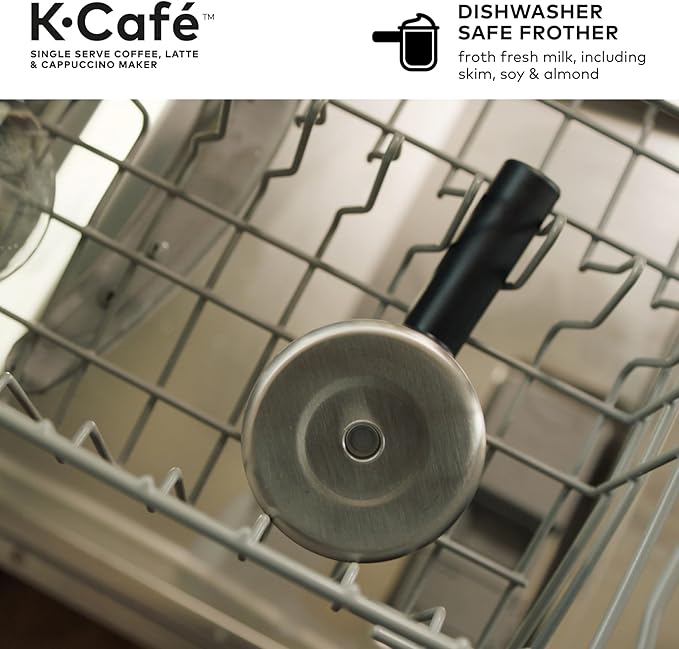 Keurig K-Cafe Single-Serve K-Cup Coffee Maker Latte Maker and Cappuccino Maker Comes with Dishwasher Safe Milk Frother Coffee Shot Capability Compatible with all Keurig K-Cup Pods Dark Charcoal
