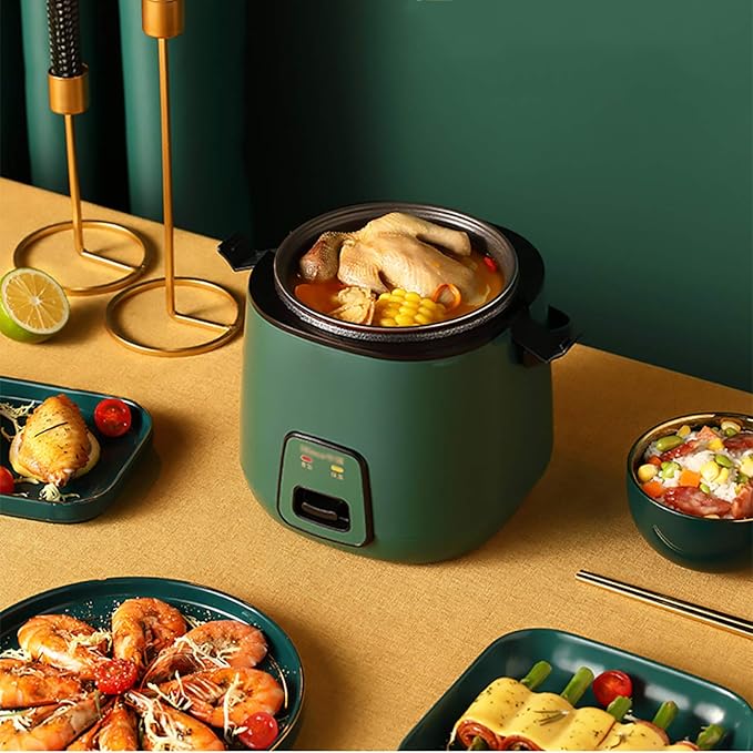 Rice Cooker Retro Green Rice Cooker Steamer With Safety Buckle Multicooker Electric Lunch Cooking Box For Cooking