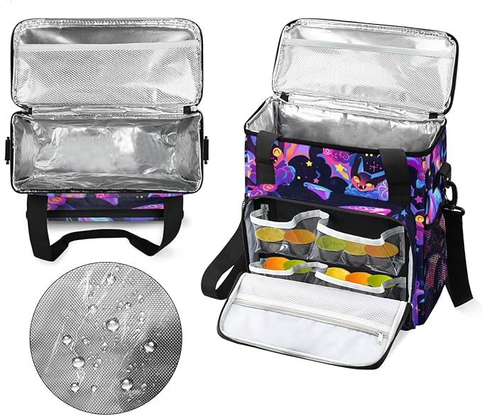 Gothic Bat Coffee Maker Carrying Bag Halloween Bat Travel Storage Bag Compatible with K-Mini or K-Mini Plus Single Serve Coffee Brewer Carrying Case with Multiple Pockets &amp Shoulder Strap