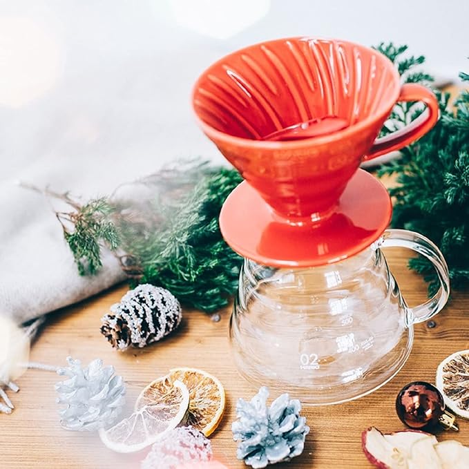 Hario V60 Ceramic Coffee Dripper Pour Over Cone Coffee Maker Size 01 Red