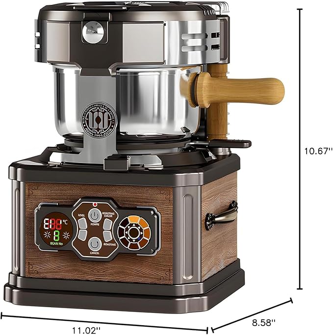 Coffee MakerDrip Coffee Maker w/Raw Wood Appearance DesignCoffee Concentration is OptionalTea Washing FunctionAdjustable Water Temperature (Coffee Bean Roaster)