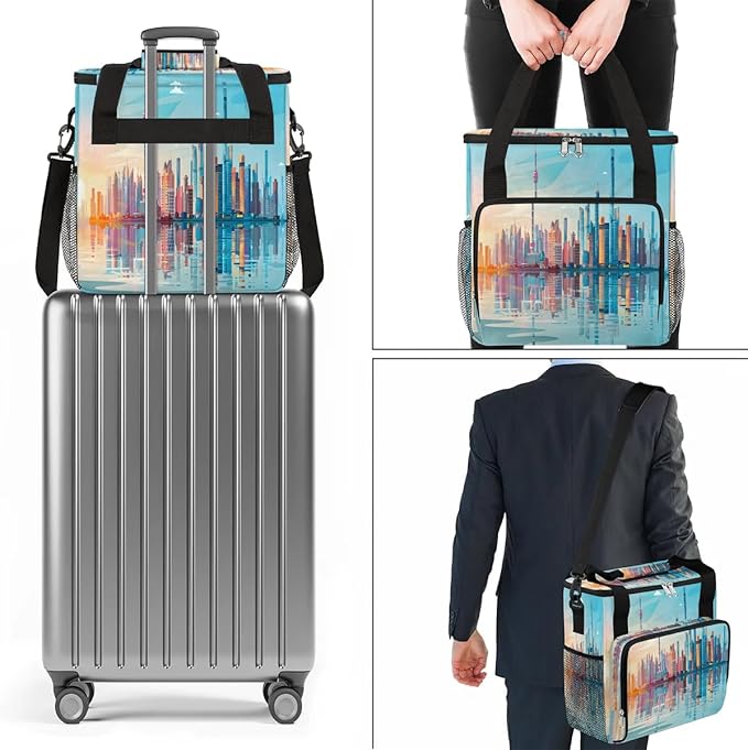 Shanghai Oriental Pearl Coffee Maker Carrying Bag for Keurig K-Mini or K-Mini Plus Storage Portable Coffee Maker Travel Bag