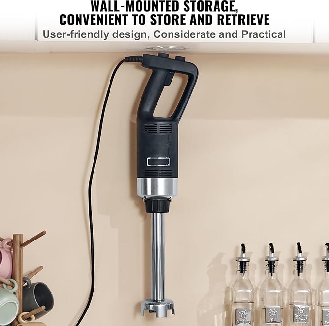 Happybuy 750W 12 Heavy-Duty Immersion Blender Variable Speed Hand Mixer with 304 Stainless Steel Blade Multi-Purpose Portable Mixer for Soup Smoothie Puree Baby Food