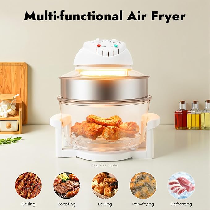 12L Air Fryer Oven Convection Oven Air Fryer 360° Vertical Heating Fat-Reducing Infrared Convection Healthy Meal Electric Ovenn Halogen Ovenn Countertop Model