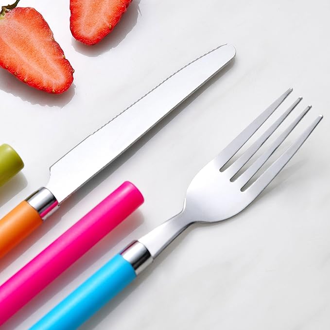 San Ignacio Set of 3 pans Ø16Ø20Ø24cm + 24Pc cutlery in stainless steel multicoloured