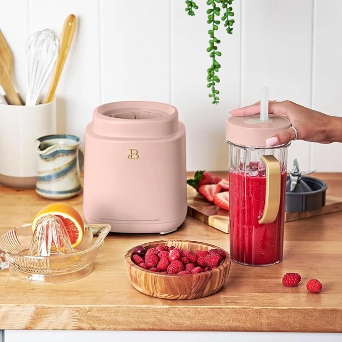 Beau'tifully PowerExact Blender System High-Performance Blender with Multiple Speed Settings Powerful Motor Durable Blades &amp Large Capacity Jar Ideal for Smoothies (Rose)