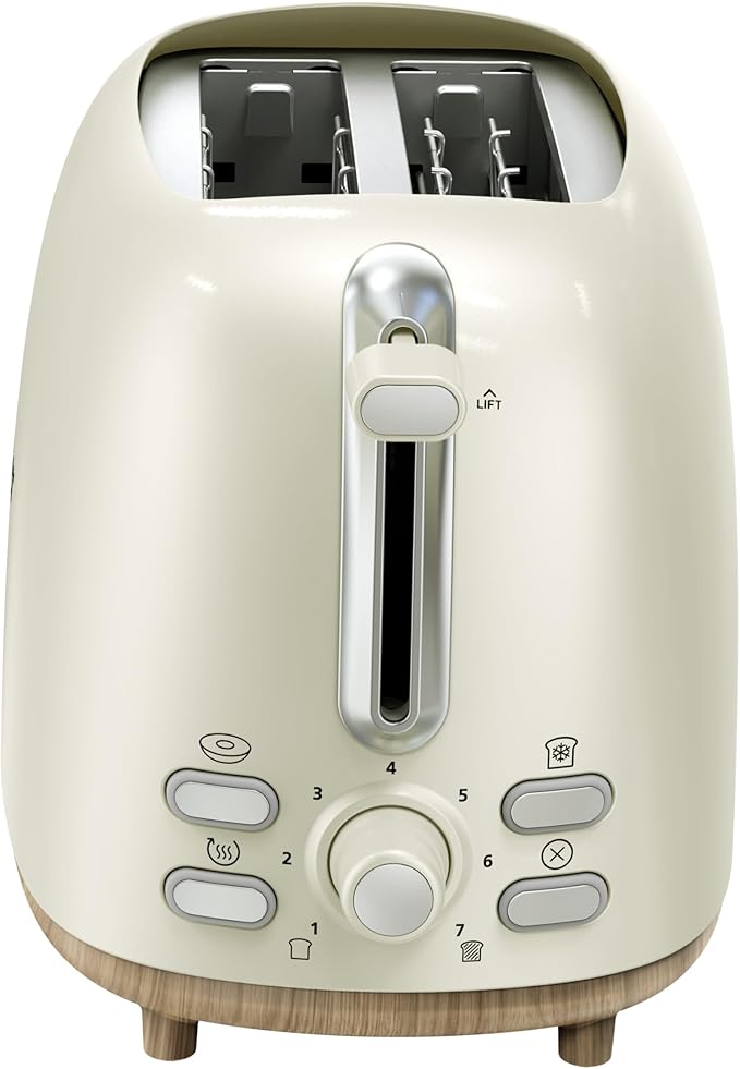 Oster 2-Slice Toaster with Extra Wide Slots Bagel Toaster Oat Milk