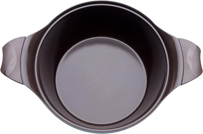Cook N Home 4.2 Quart Nonstick Ceramic Coating Die Cast High Casserole Pan with Lid Blue