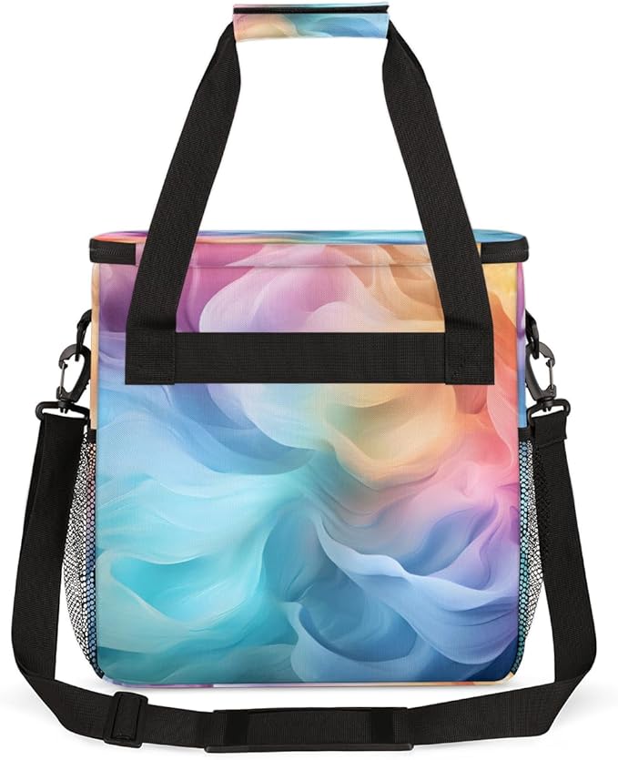 Tie Dyeing Coffee Maker Carrying Bag Mandala Portable Travel Storage Tote Bag Compatible with K-Mini or K-Mini Plus Single Serve Coffee Brewer Carrying Case with Multiple Pockets &amp Shoulder Stra