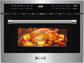 AAOBOSI 24 Inch Built in Microwave Convection Oven1.6 Cu.Ft Wall Microwave Ovens Air Fryer Combos(upgraded) 1000Watt Power Sensor&ampAuto Cook 12 Cooking Modes Drop Down DoorStainless Steel