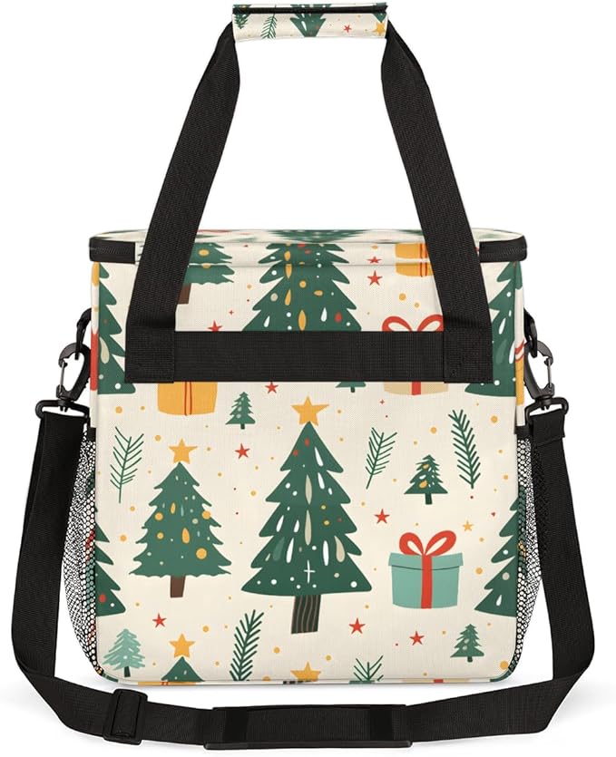 Christmas Gift Coffee Maker Carrying Bag Modern Tree Travel Storage Bag Compatible with K-Mini or K-Mini Plus Single Serve Coffee Brewer Carrying Case with Multiple Pockets &amp Shoulder Strap