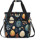 Easter Egg Coffee Maker Carrying Bag Boho Floral Travel Storage Bag Compatible with K-Mini or K-Mini Plus Single Serve Coffee Brewer Carrying Case with Multiple Pockets &amp Shoulder Strap