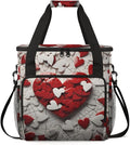Heart Jigsaw Coffee Maker Carrying Bag Portable Travel Storage Tote Bag Compatible with K-Mini or K-Mini Plus Single Serve Coffee Brewer Carrying Case with Multiple Pockets &amp Shoulder Strap