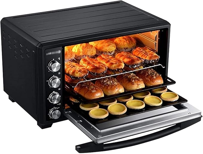 Electric Convection Oven Air Fryer 40L Large Capacity with 60min Timer Built-in Baking Light 90°C to 230°C Temperature Control for Toasting Baking and Broiling