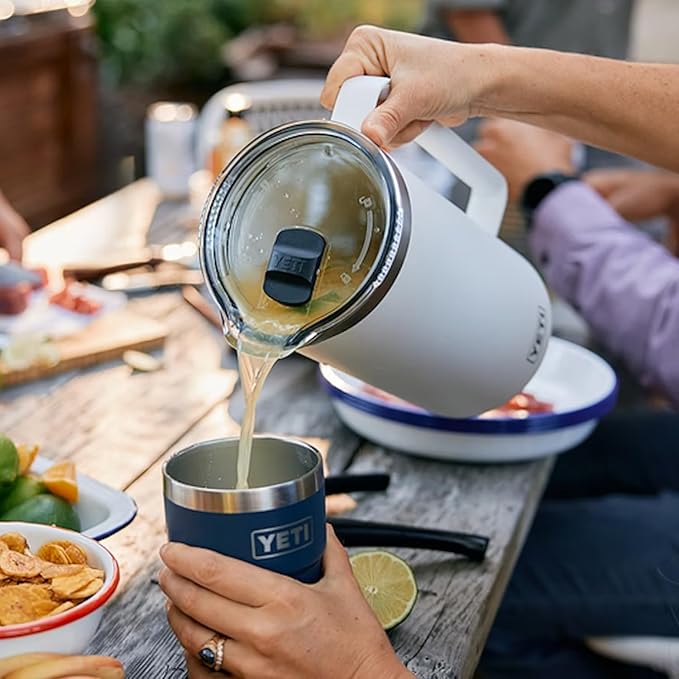 YETI Rambler 34 oz French Press with MagSlider Pitcher Lid Set Navy