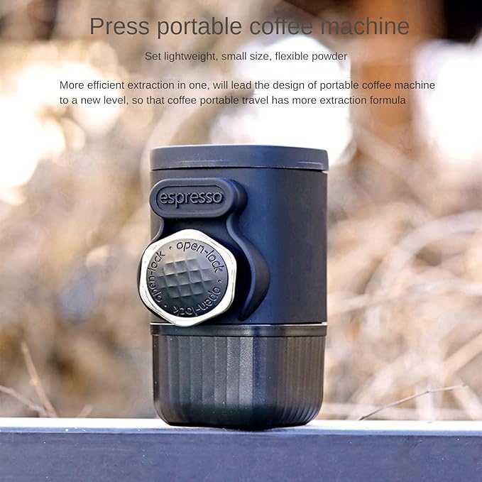 Coffee Machine with An Integrated Detachable and Washable Design Weighs Only 275g. It Can Easily Make Rich Espresso and Is The First Choice for Outdoor Coffee Travel.