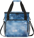 Glitter Coffee Maker Carrying Bag Blue Neon Portable Travel Storage Tote Bag Compatible with K-Mini or K-Mini Plus Single Serve Coffee Brewer Carrying Case with Multiple Pockets &amp Shoulder Strap