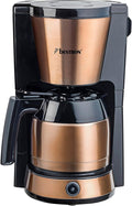 Bestron Coffee Maker with 8 Cups 900 W Stainless Steel Copper Effect