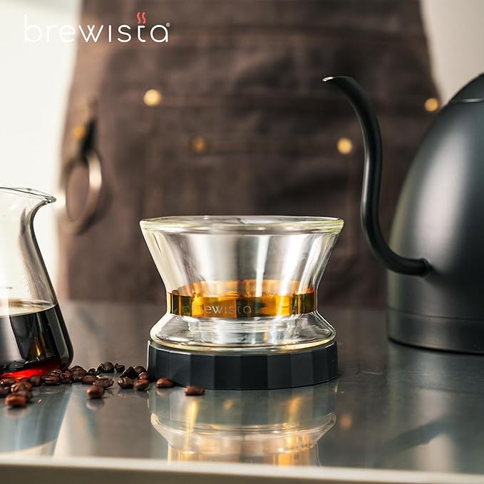 Brewista X Series Target Next Wave Duo Pour Over Coffee Dripper Insulated Double Wall Glass Easy-To-Clean Drip Coffee Maker for Home &amp Office (2-4 Cups)
