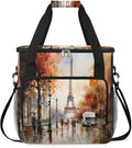 Eiffel Tower Painting Coffee Maker Travel Bag for K-Mini or K-Mini Plus Single Serve Coffee Brewer Portable Storage Tote Case for Tarvel