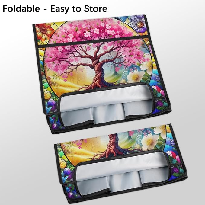 cfpolar Kitchen Aid Mixer Cover Compatible with 6-8 Quarts Tree Of Life Flower Stand Mixer Cover Kitchen Aid Mixers Accessories Appliance Organizer Bag Dust Covers with Zipper Pocket
