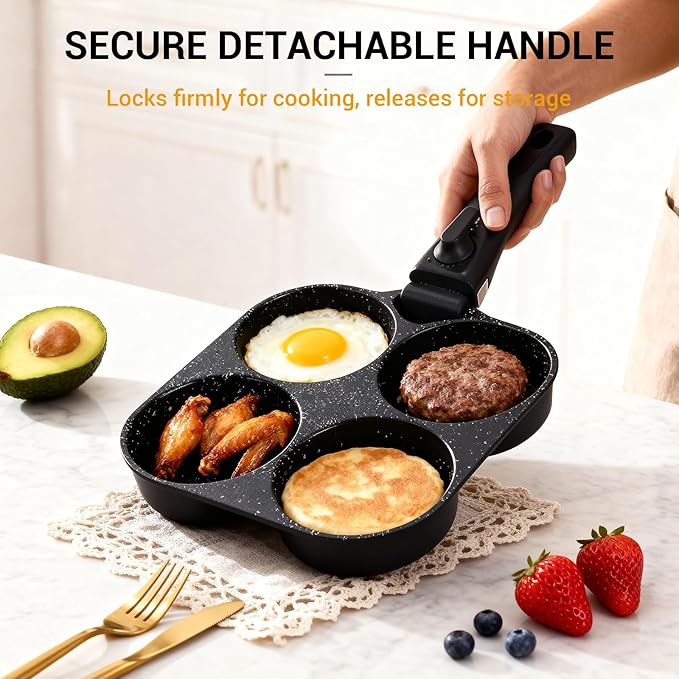 Ammeloo 21pcs Ceramic Pots and Pans Set Non Stick with Detachable Handles and Egg Frying Pan &amp 22-Piece Baking Pans Set Stackable Bakeware
