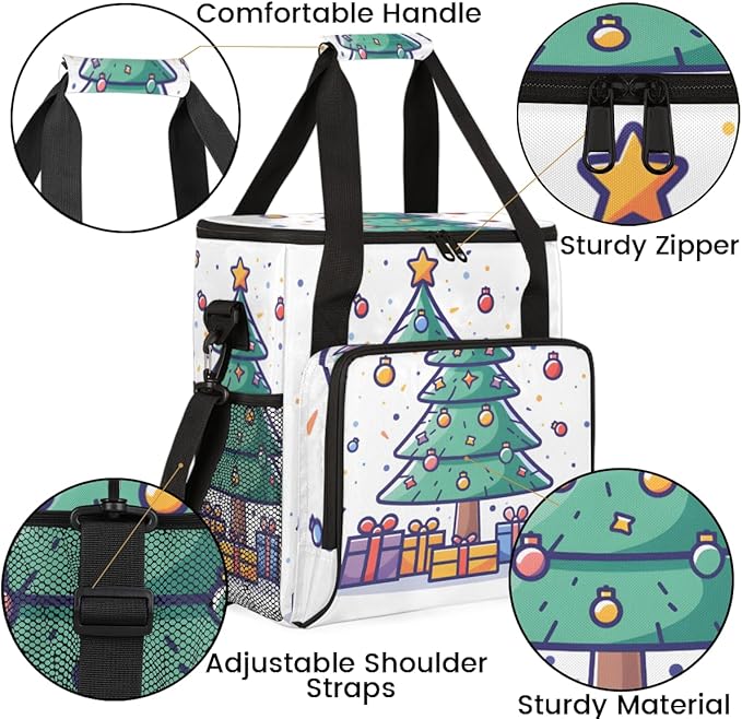 Christmas Gift Coffee Maker Carrying Bag Magical Tree Travel Storage Bag Compatible with K-Mini or K-Mini Plus Single Serve Coffee Brewer Carrying Case with Multiple Pockets &amp Shoulder Strap