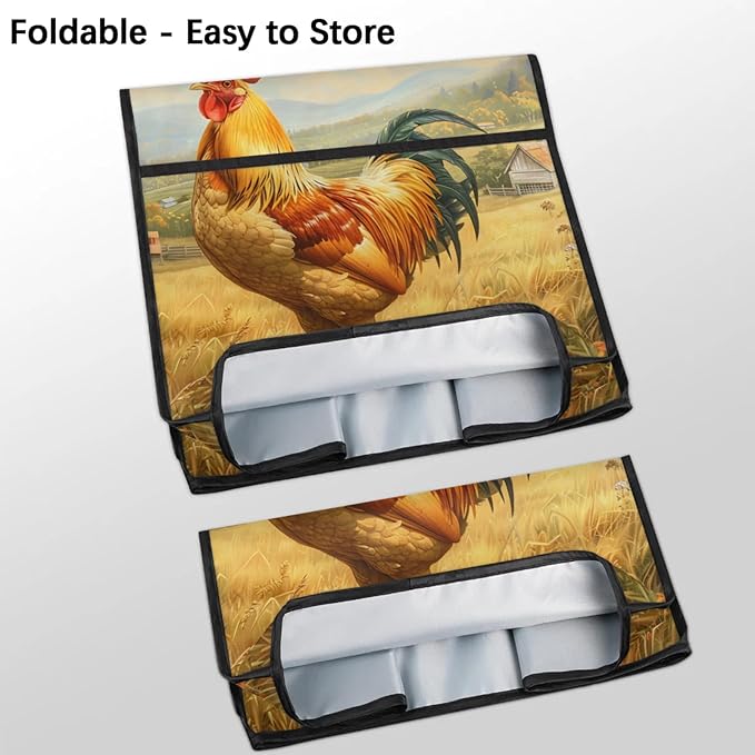 cfpolar Kitchen Aid Mixer Cover Compatible with 6-8 Quarts Rooster Farmhouse Animal Stand Mixer Cover Kitchen Aid Mixers Accessories Appliance Organizer Bag Dust Covers with Zipper Pocket
