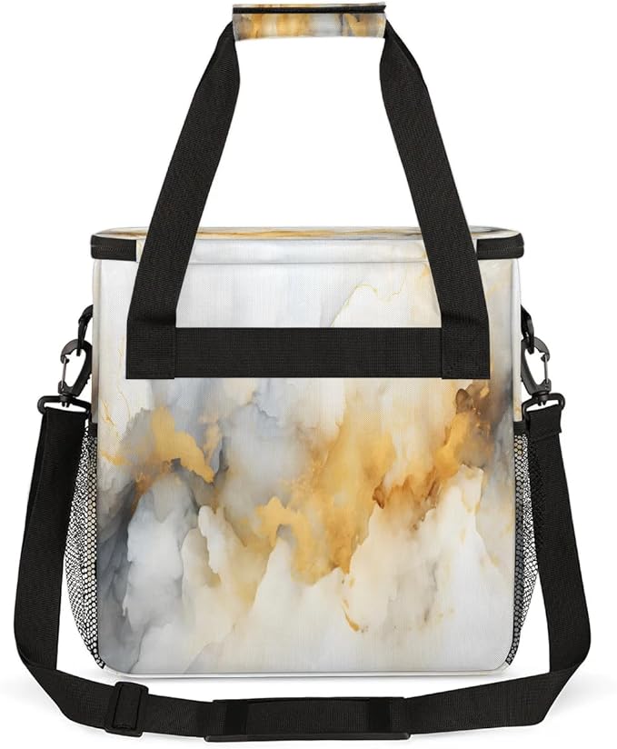 Plain Prints Marble Coffee Maker Travel Bag for K-Mini or K-Mini Plus Single Serve Coffee Brewer Portable Storage Tote Case for Tarvel