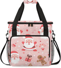 Fantastic Santa Claus Coffee Maker Carrying Bag Dreamy Santa Claus Travel Storage Bag Compatible with K-Mini or K-Mini Plus Single Serve Coffee Brewer Carrying Case with Pockets &amp Shoulder Strap