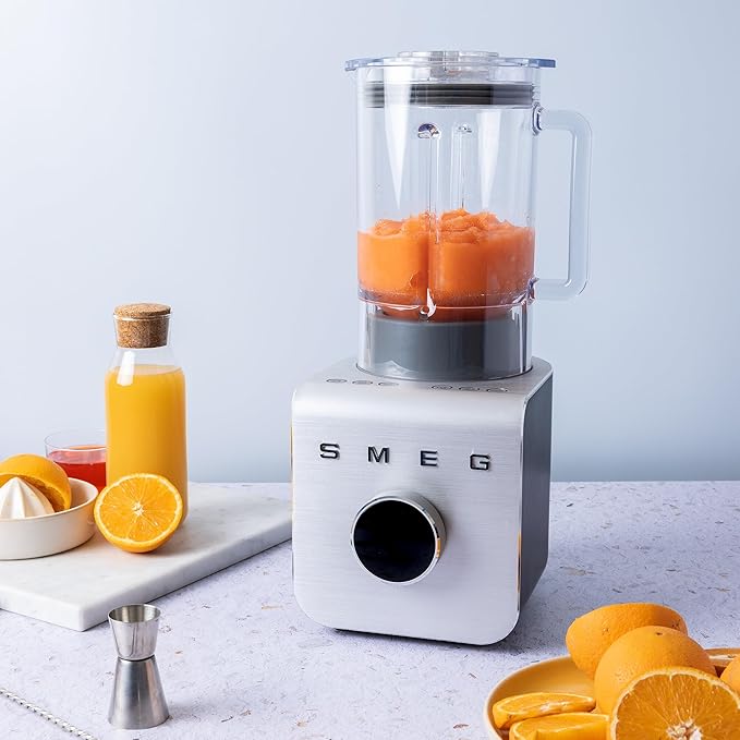 SMEG BLC01 Professional High-Performance Blender – 1.5L Tritan™ Jug 9 Speed Settings Stainless Steel Blades Modern Design Powerful 1250W Motor for Smoothies Soups &amp More