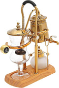 Belgium Luxury Royal Family Balance Syphon Siphon Coffee Maker Vacuum Brewing SystemVintage Elegant Double Ridged Fulcrum with Tee Handle