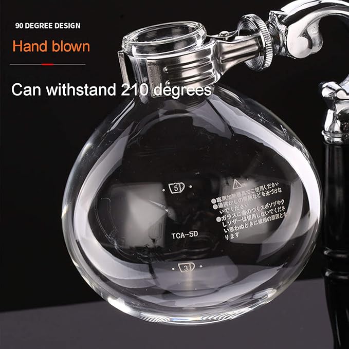 Siphon Glass Pot Syphon Coffee MakerHand Siphon Coffee Maker PotVacuum Coffee Brewer Tea Siphon PotCoffee Machine Filter 2-5 Cup3