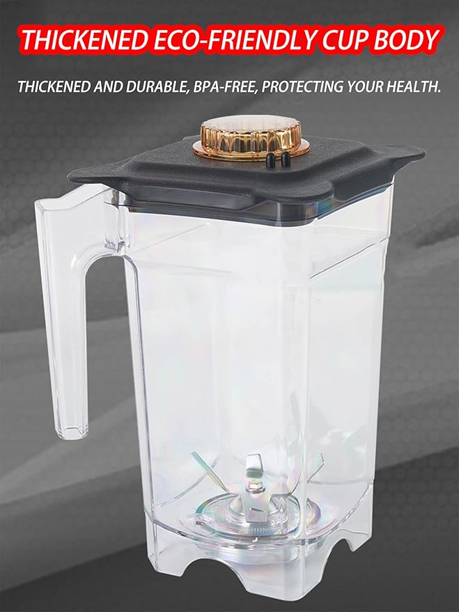 Blender for Smoothies-2600WIce Blender with Soundproof CoverSmart Panel6-Blade Design for Smoothies Nuts Ice and Fruits