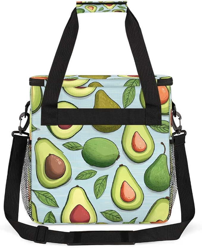 Avocado Fruit Coffee Maker Carring Bag Travel Carrying Storage Tote Bag Compatible with Keurig K-Mini or K-Mini Plus Portable Single Serve Coffee Brewer Case with Pockets for K-cup Pods