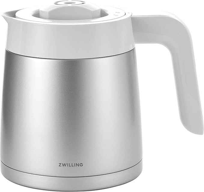 ZWILLING Enfinigy Drip Coffee Maker with Thermo Carafe 10 Cup Awarded the SCA Golden Cup Standard Silver