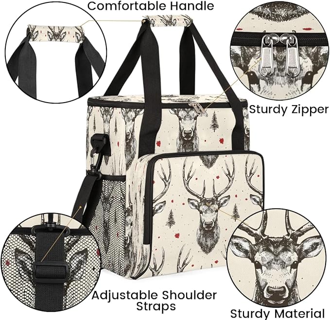 Animal Elk Coffee Maker Travel Bag for K-Mini or K-Mini Plus Single Serve Coffee Brewer Portable Storage Tote Case for Tarvel