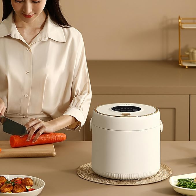 Rice Cooker 3 Cups Raw Rice 2L Mini Small Rice Cooker (Suitable for 1-2 People) Portable Travel Rice Cooker with Steamer Automatic Keep Warm Grain Vegetable Rice Maker